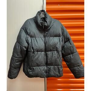 Zara Man - textured puffer / Grayish Black /  M